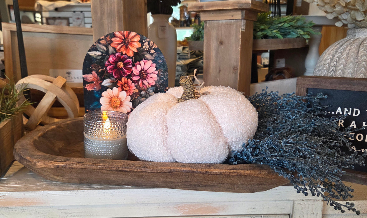 17-inch artificial blue berry stems with 5 wired branches – fall and winter floral pick from Heartland Store MN