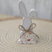 Round wooden bunny spring decor with floral design