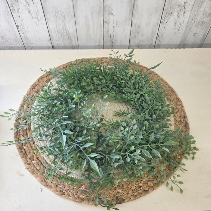 everyday faux greenery candle ring farmhouse table decor