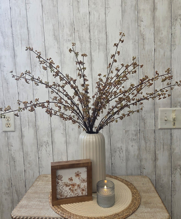 Artificial Berry Stems in Sage, 34" Length, Set of 3