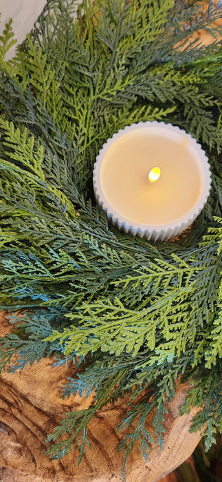 Artificial 6" Cedar Pine Candle Ring