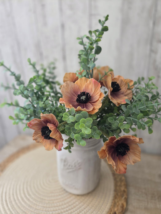 12" Real Touch Anemone  Flowers 7 stems