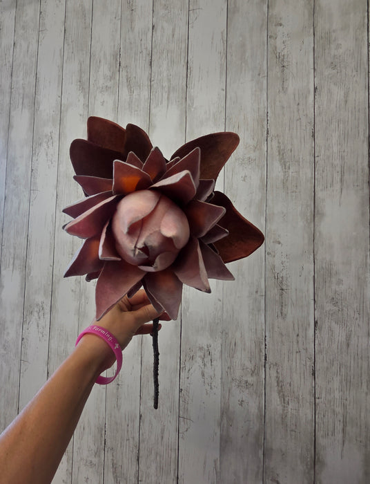 Artificial Fall Protea Stem – 21" Tall, 7" Bloom | Autumn Floral Decor