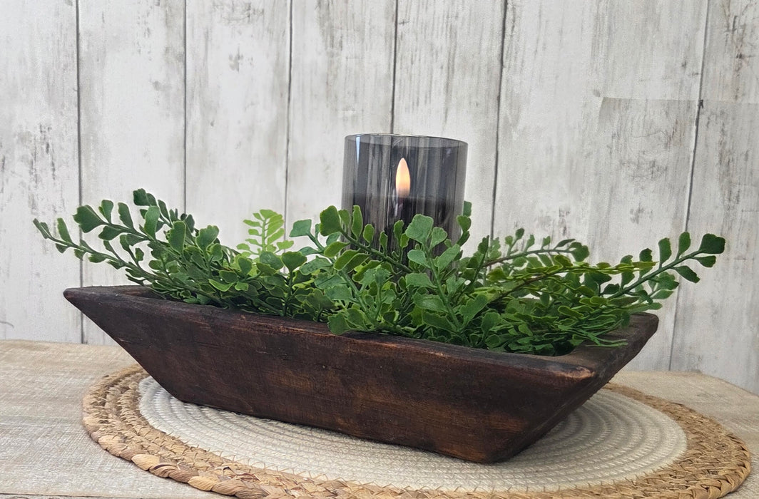4" Candle Ring Real Touch Maiden Hair Fern