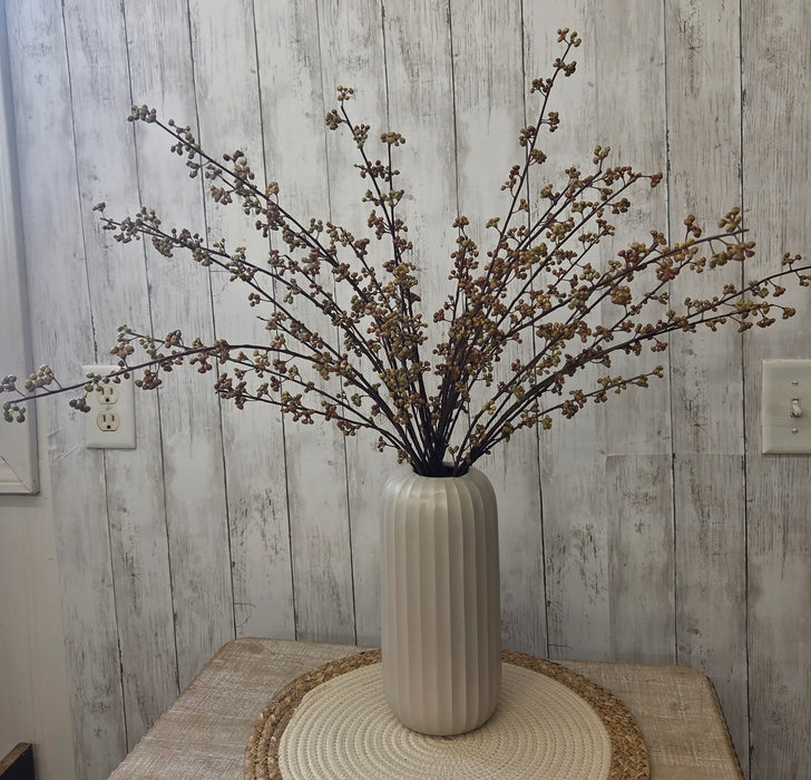 Artificial Berry Stems in Sage, 34" Length, Set of 3