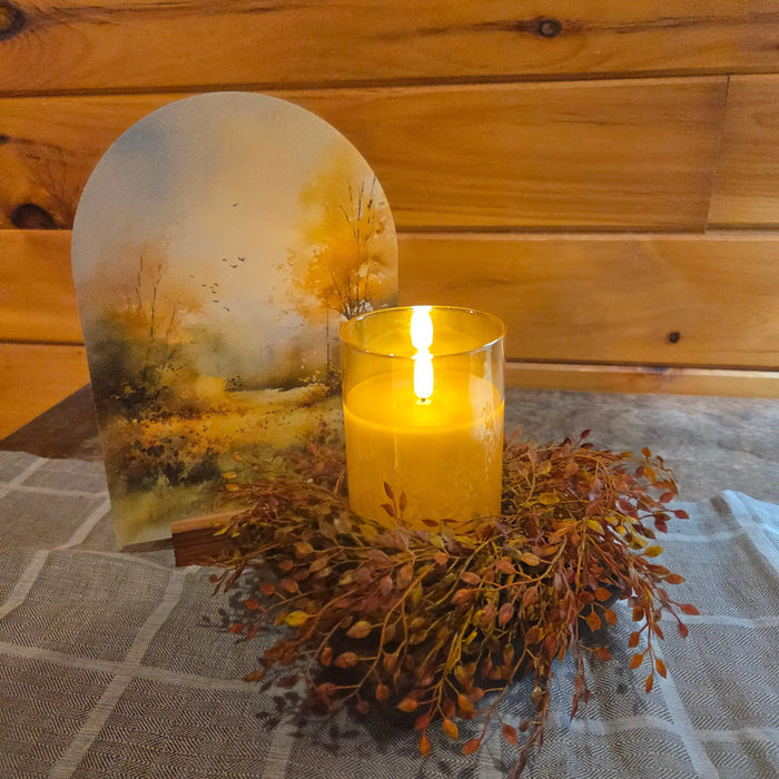 Fall Collection Centerpiece with 6 hour Timer Candle