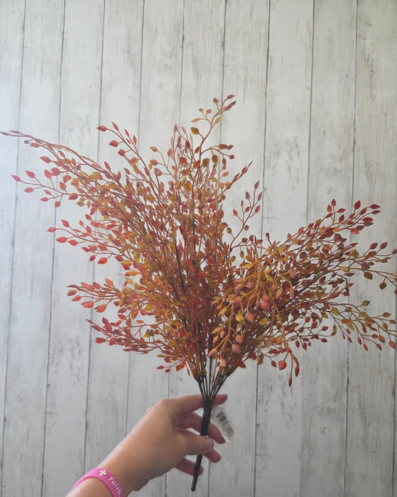 ARTIFICIAL BERRY STEM 19" RUST