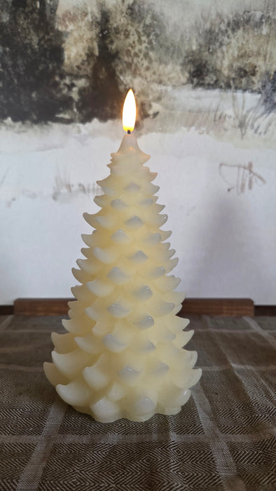 Cream 3D Flame Balsam Tree Flameless Candle – 8"x4.5" with 6-Hour Timer | Heartland Store MN