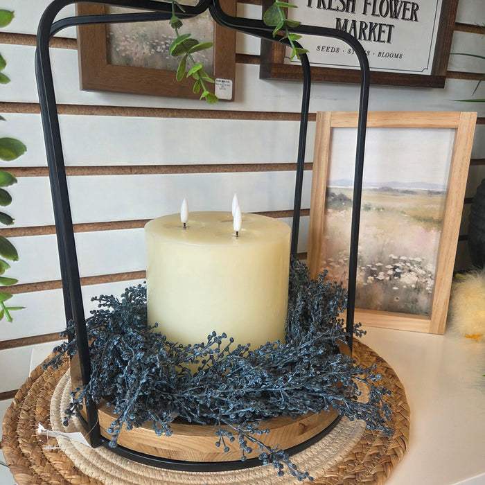 styling around a cream candle