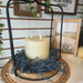 styling around a cream candle