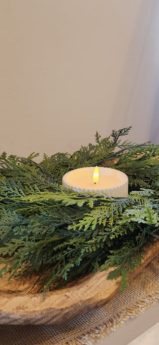 Artificial 6" Cedar Pine Candle Ring