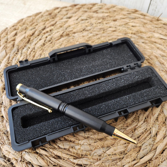 308 Real Bullet Casing Refillable Twist Pen- Matte Black