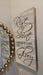 Faith-based wooden sign on reclaimed wood wall décor