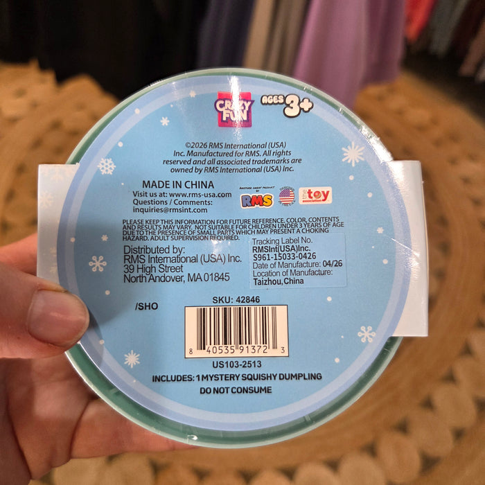 RMS® Dumpling Crazy Fun™ Mystery Squishy Limited Snowflake Dumpling Find Edition