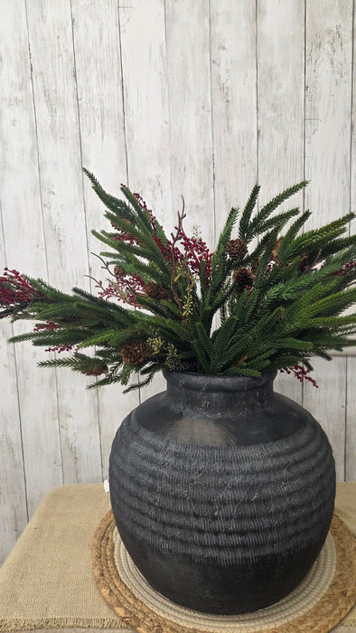 Red Artificial  Mix Austrian Pine Stems 2 sizes