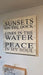 Square 14x14 lake-inspired wall sign with peaceful message