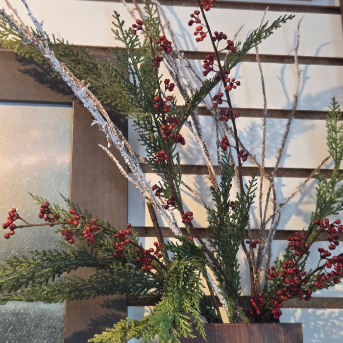 Artificial 27" Cedar Stems Spray  | Heartland Store MN