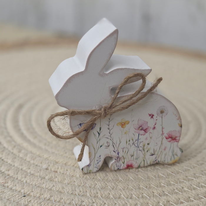 Tall floral block sitter bunny Easter decor at Heartland Store MN