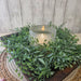 faux ruscus candle ring for lantern or pillar candle