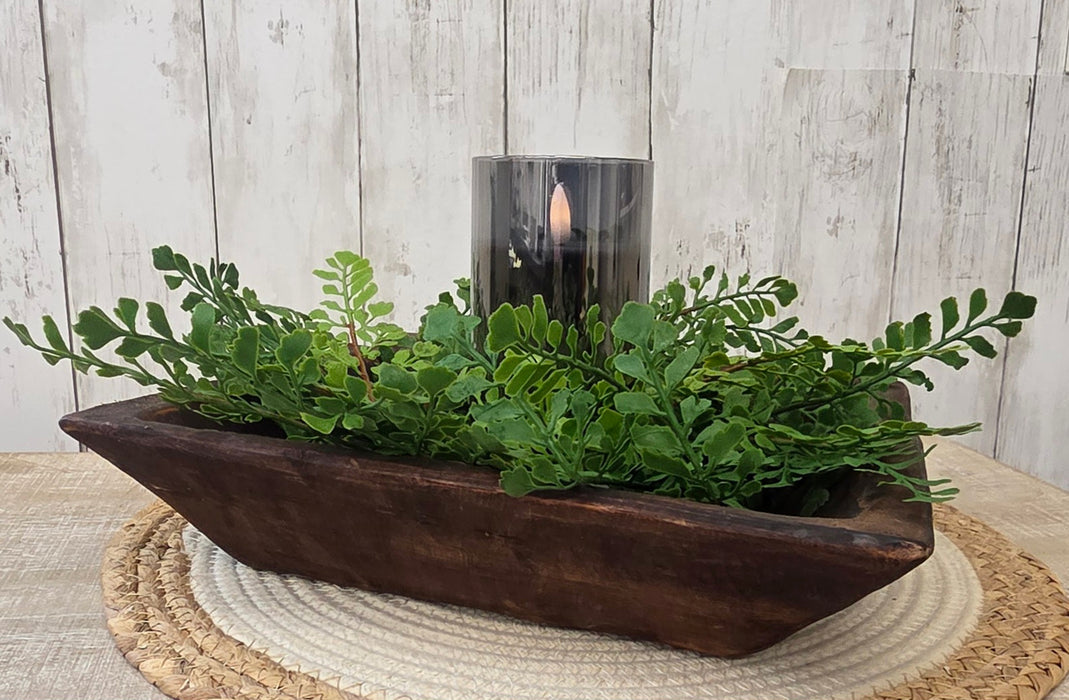 4" Candle Ring Real Touch Maiden Hair Fern