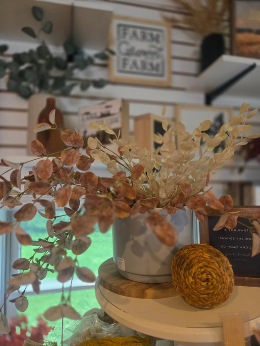 Artificial 20" Neutral Eucalyptus Leaf Branch