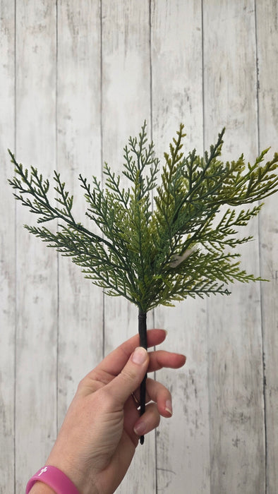 Artificial 12" Cedar Stems Real Touch