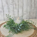 12 inch artificial ruscus greenery ring for lantern or candle centerpiece