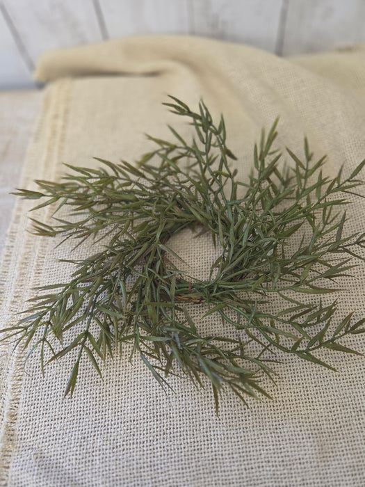 Artificial Carolina Dill Candle Ring Outside 10" inside diameter 2"