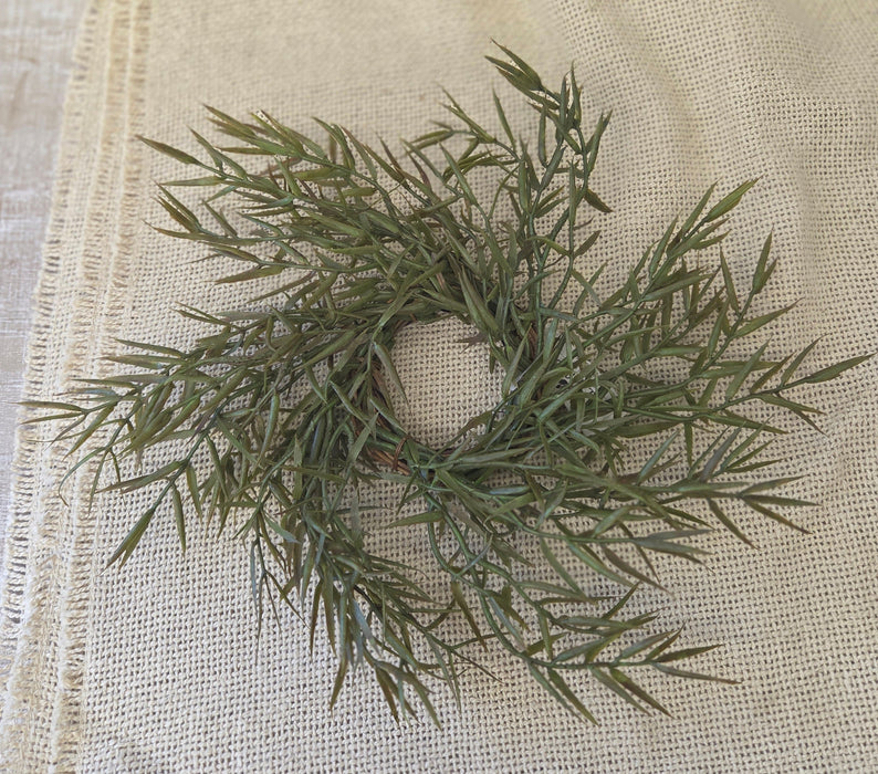 Artificial Carolina Dill Candle Ring Outside 10" inside diameter 2"