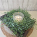 artificial ruscus candle ring greenery wreath 17 inches