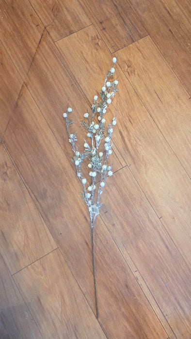 Artificial Buds-  White Frosted 36" Stems For Winter Vases and Pots