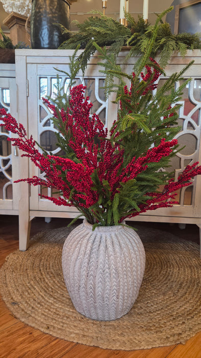 Artificial 30" Mini Berry Spray Outdoor-Indoor Red Color | Heartland Store MN