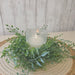 artificial ruscus greenery candle ring 12 inch farmhouse decor