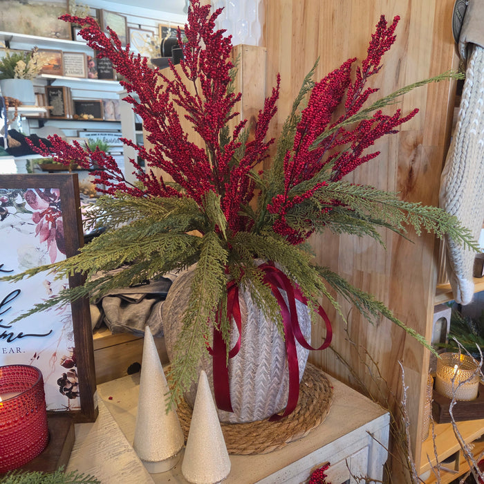 Artificial 27" Cedar Stems Spray  | Heartland Store MN