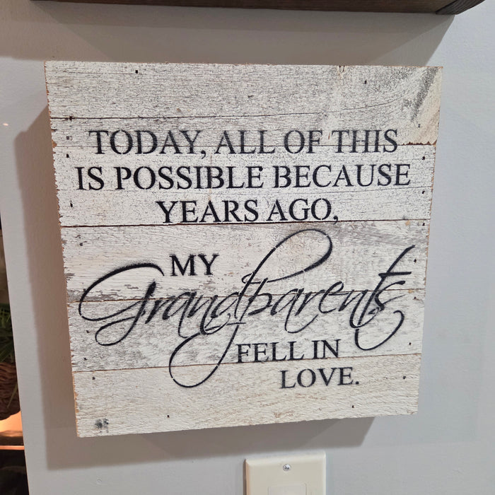 Rustic milestone anniversary décor sign 30th 40th 50th