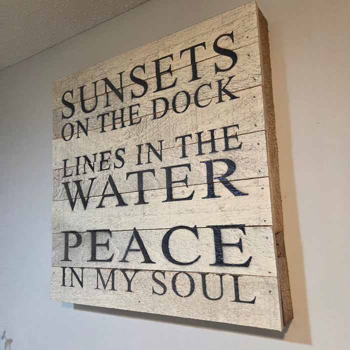 Handmade lake-inspired sign from Heartland Store MN