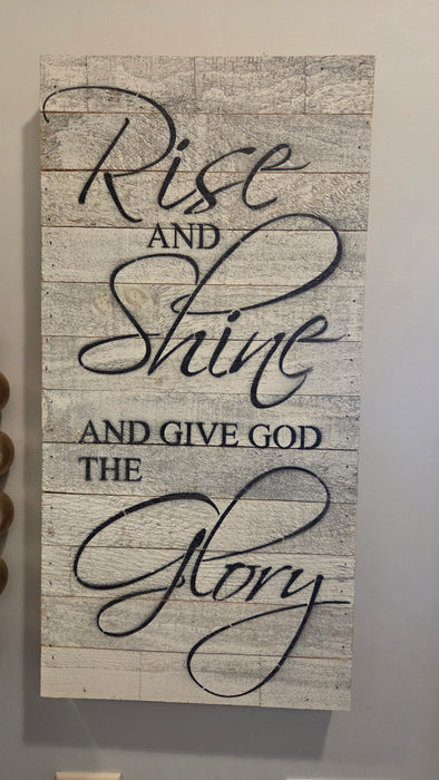 Farmhouse-style Christian décor wooden sign