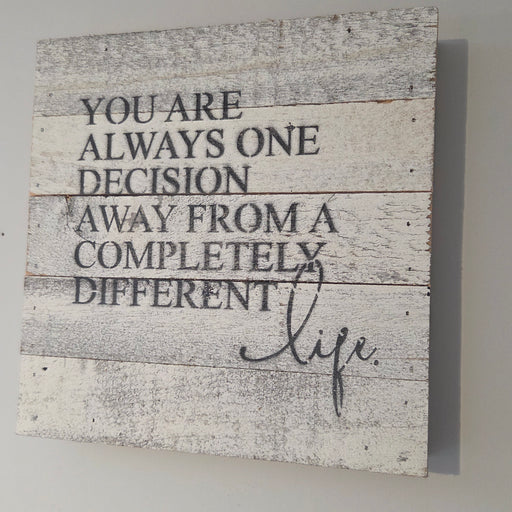 Inspirational quote wood sign for office or home