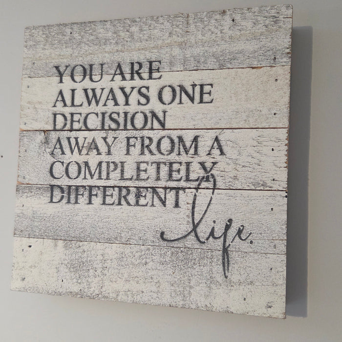 Inspirational quote wood sign for office or home