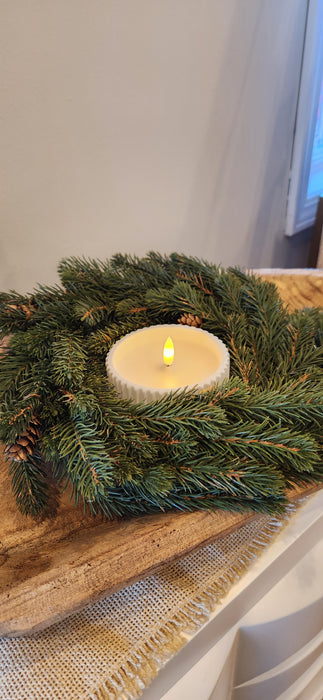 Artificial Angel Pine Branches Candle Ring