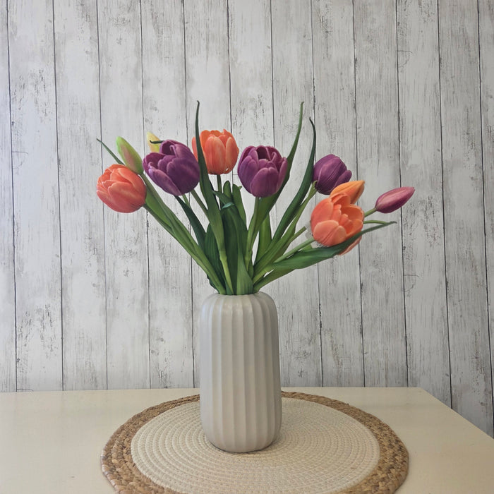 16" Artificial Tulip Bundle | Stems in Assorted Colors | Heartland Store MN