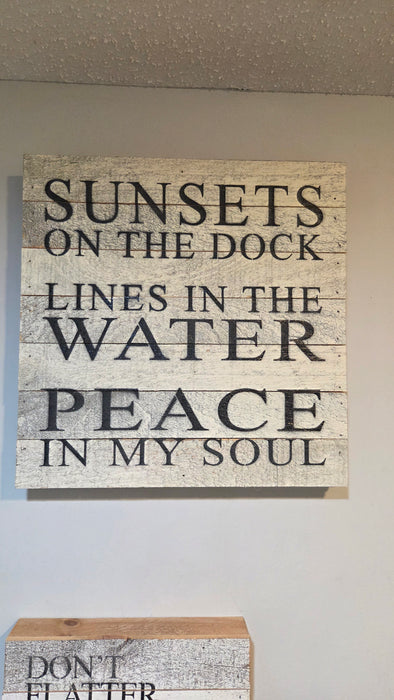 Handmade reclaimed wood sign for cabin or lake house décor