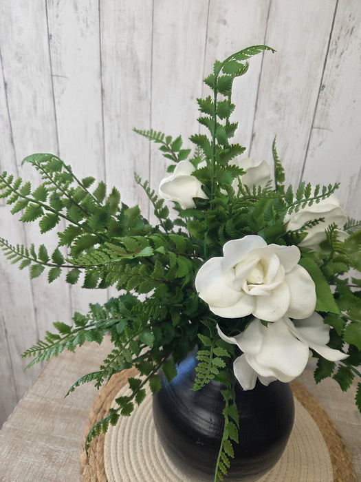 Artificial 12" White Gardenia Flowers (5 Stems)