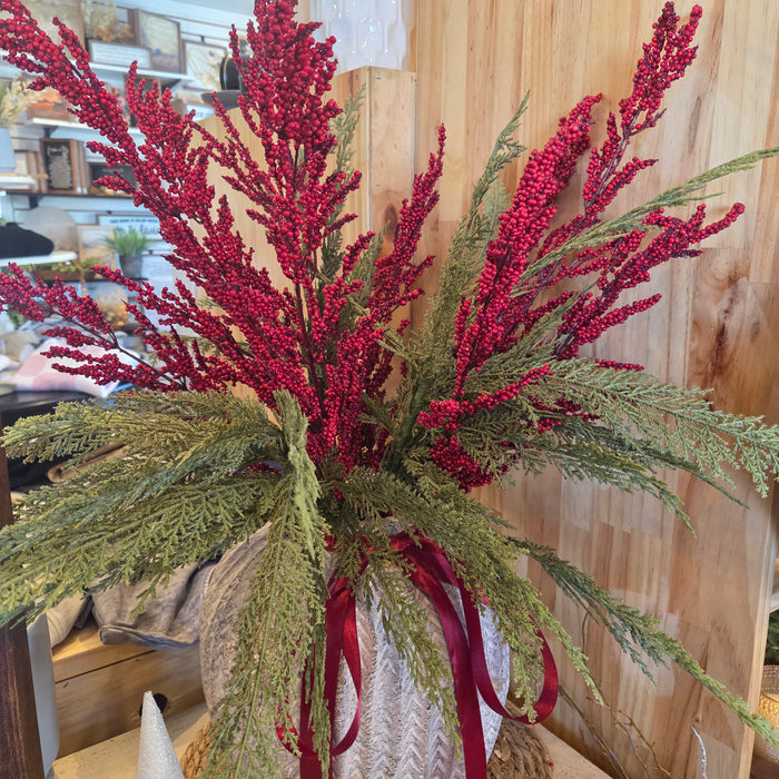 Artificial 27" Cedar Stems Spray  | Heartland Store MN