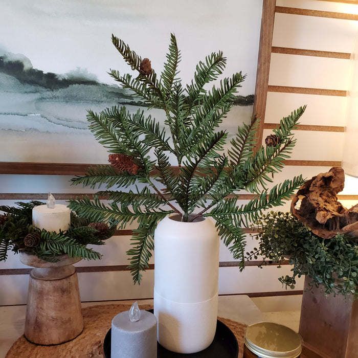Artificial 17.5" Hemlock Pine Stems w/ Pinecones