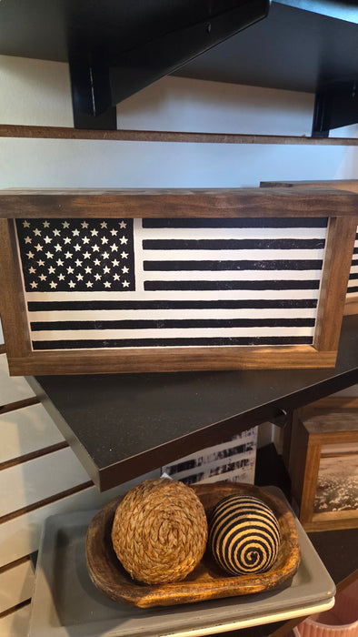 Home of the Free Distressed Flag Handmade Wood Sign