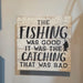 Handmade small fishing décor wooden sign