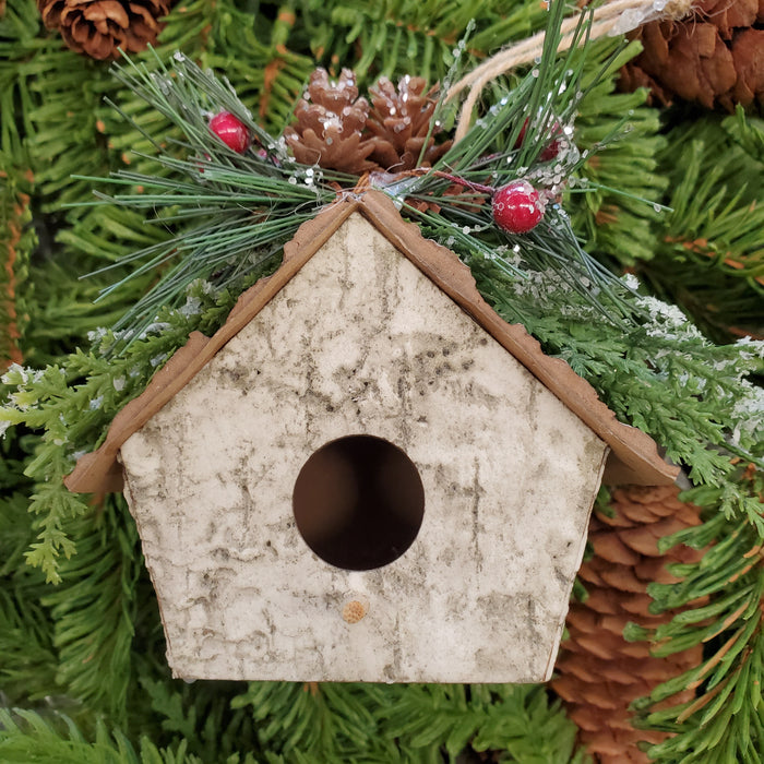 Wooden Birdhouse Ornament