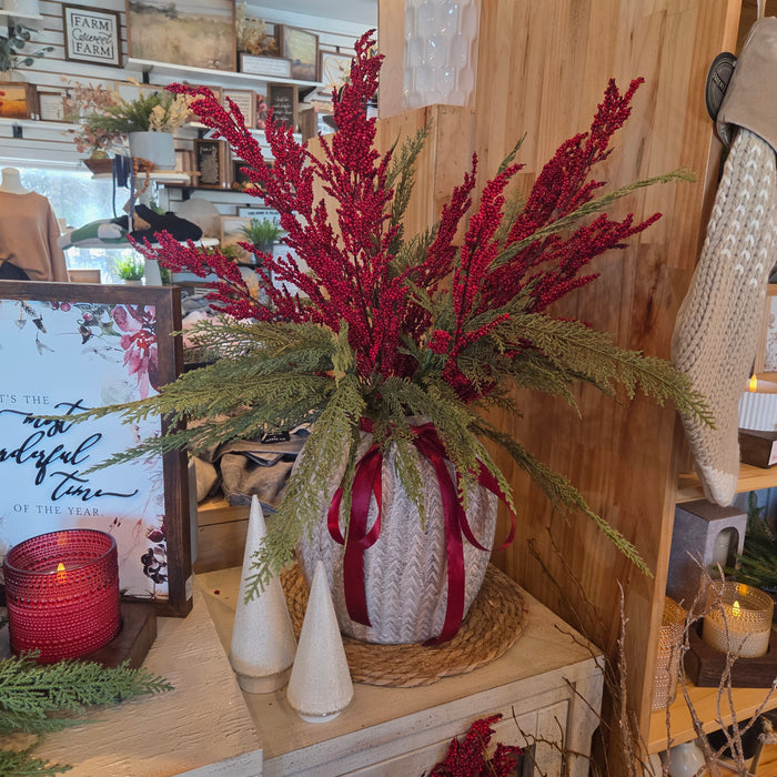 Artificial 27" Cedar Stems Spray  | Heartland Store MN