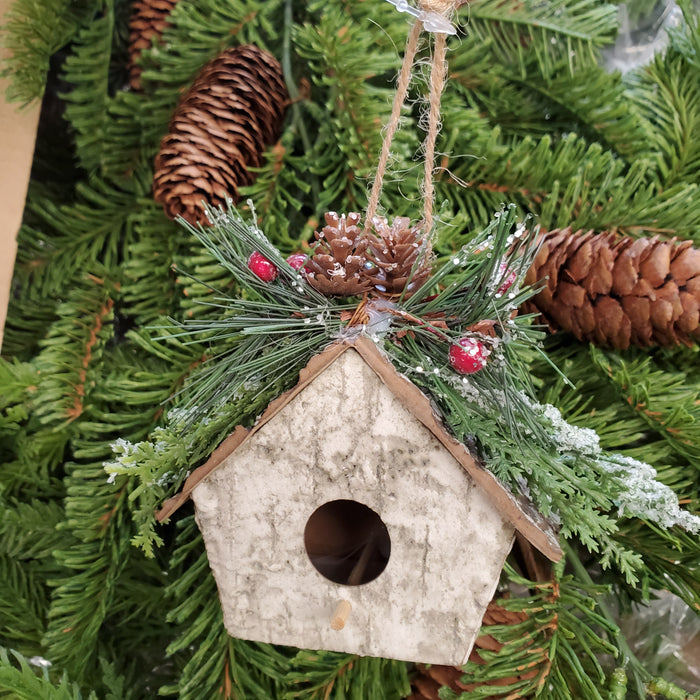 Wooden Birdhouse Ornament